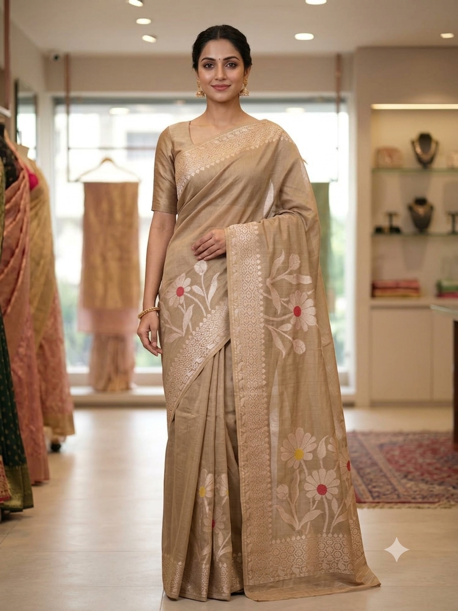 Premium Cotton Saree with blouse piece