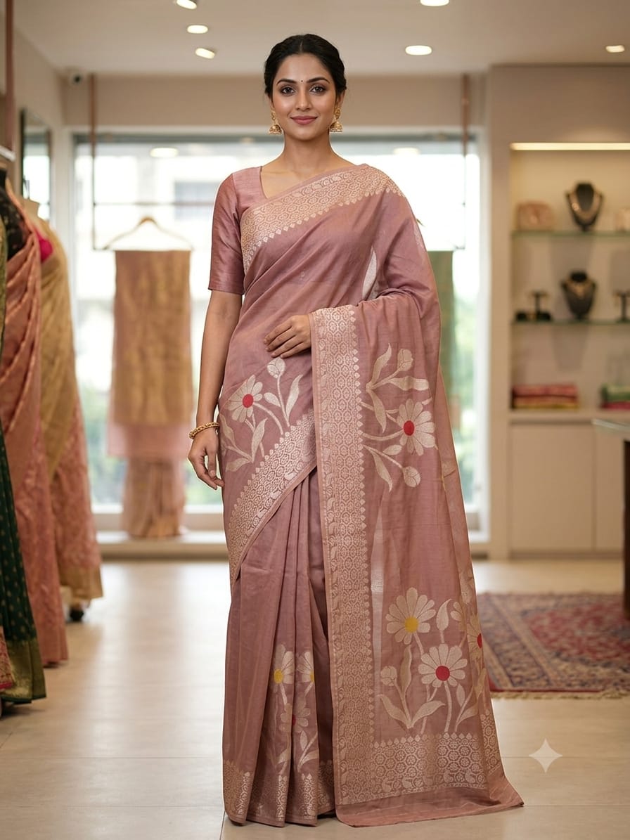 Premium Cotton Saree with blouse piece