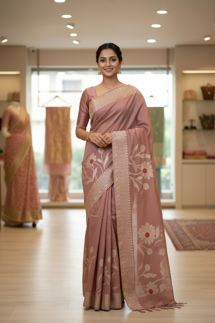 Premium Cotton Saree with blouse piece