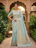 Cotton silk saree with blouse piece