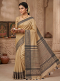 Handloom Cotton Silk Saree with blouse piece