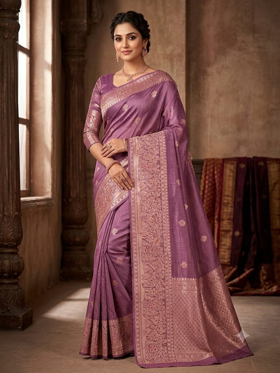 Tissue Silk Saree with blouse piece